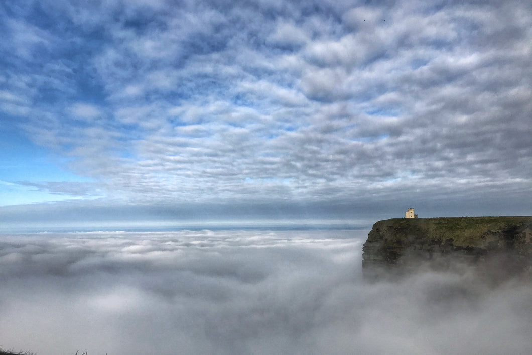 Cliffs of Moher above the clouds